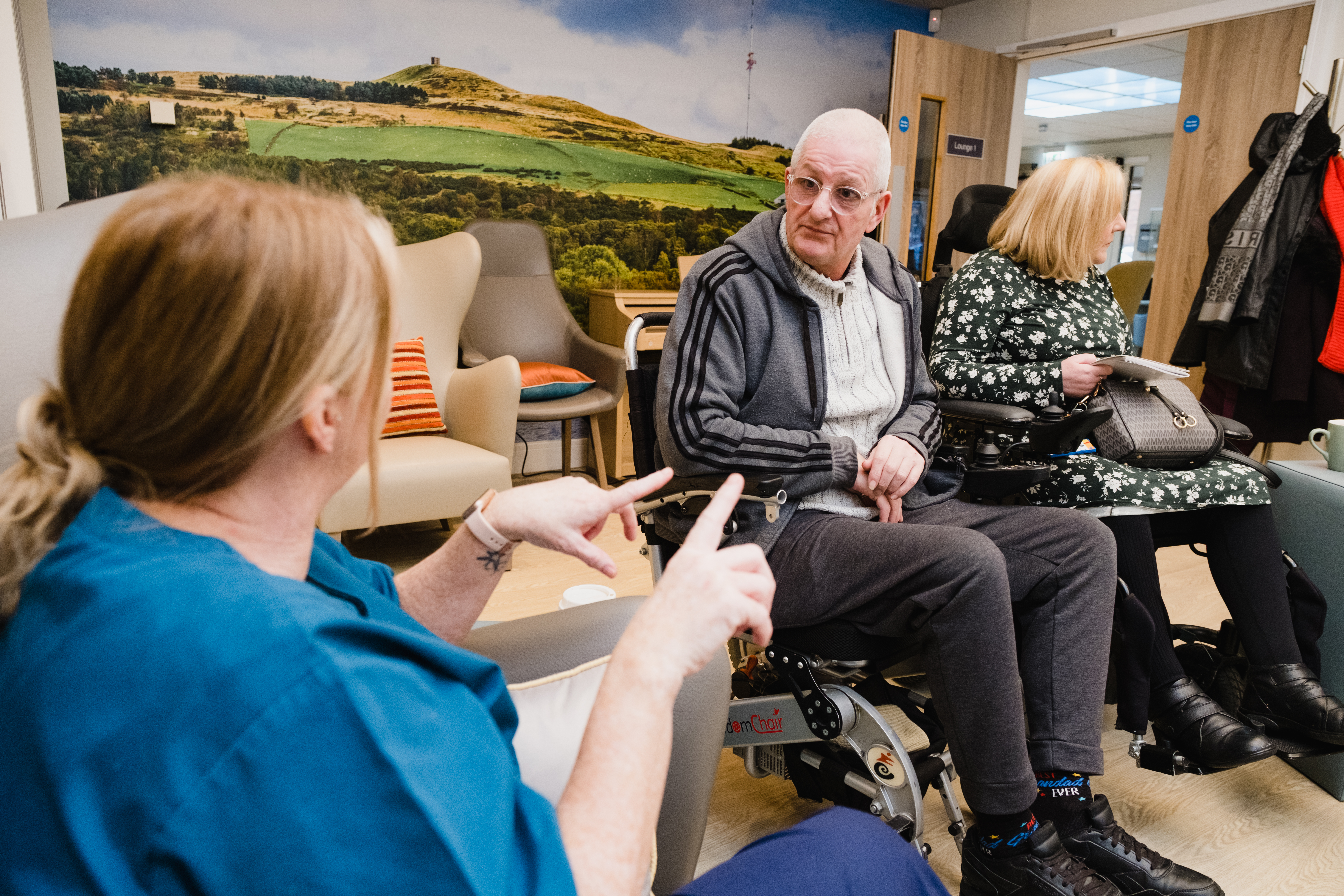 patients at wellbeing hub