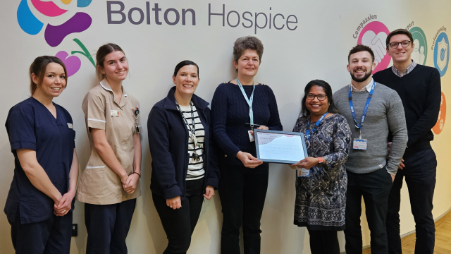 Clinical team at Bolton Hospice receive research award
