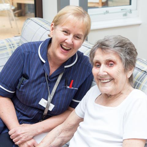 Bolton Hospice Sister and Patient