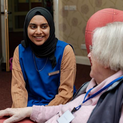 Bolton Hospice volunteer with patient