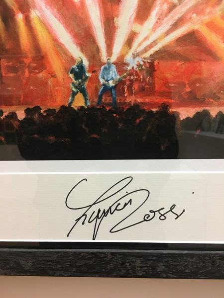 Francis Rossi signature on print