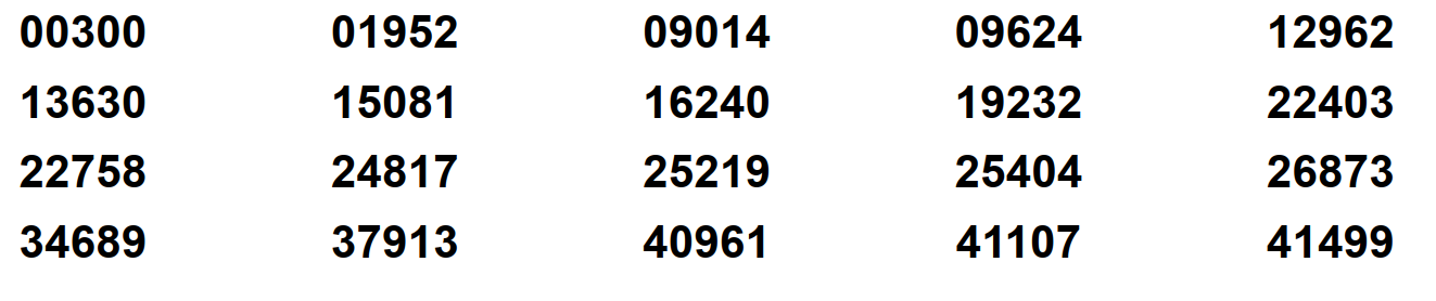 10 winners 7 November