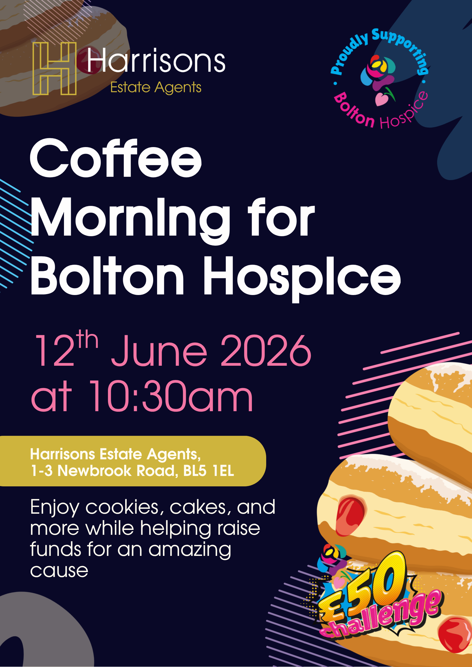 Harrisons Coffee morning for bolton hospice