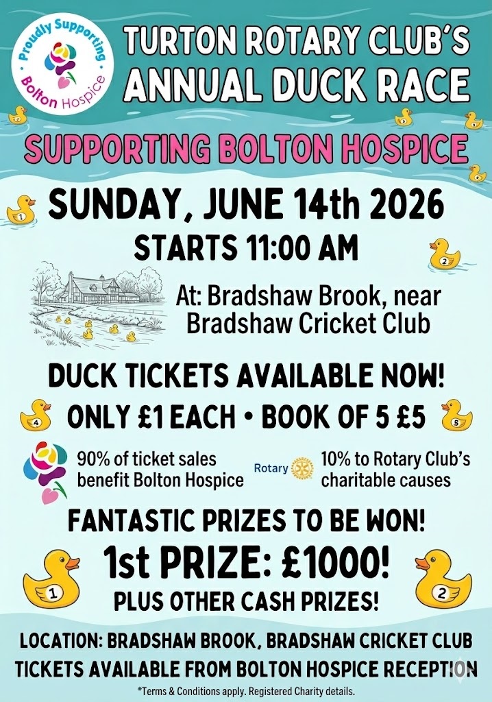 Turton Rotary club duck race