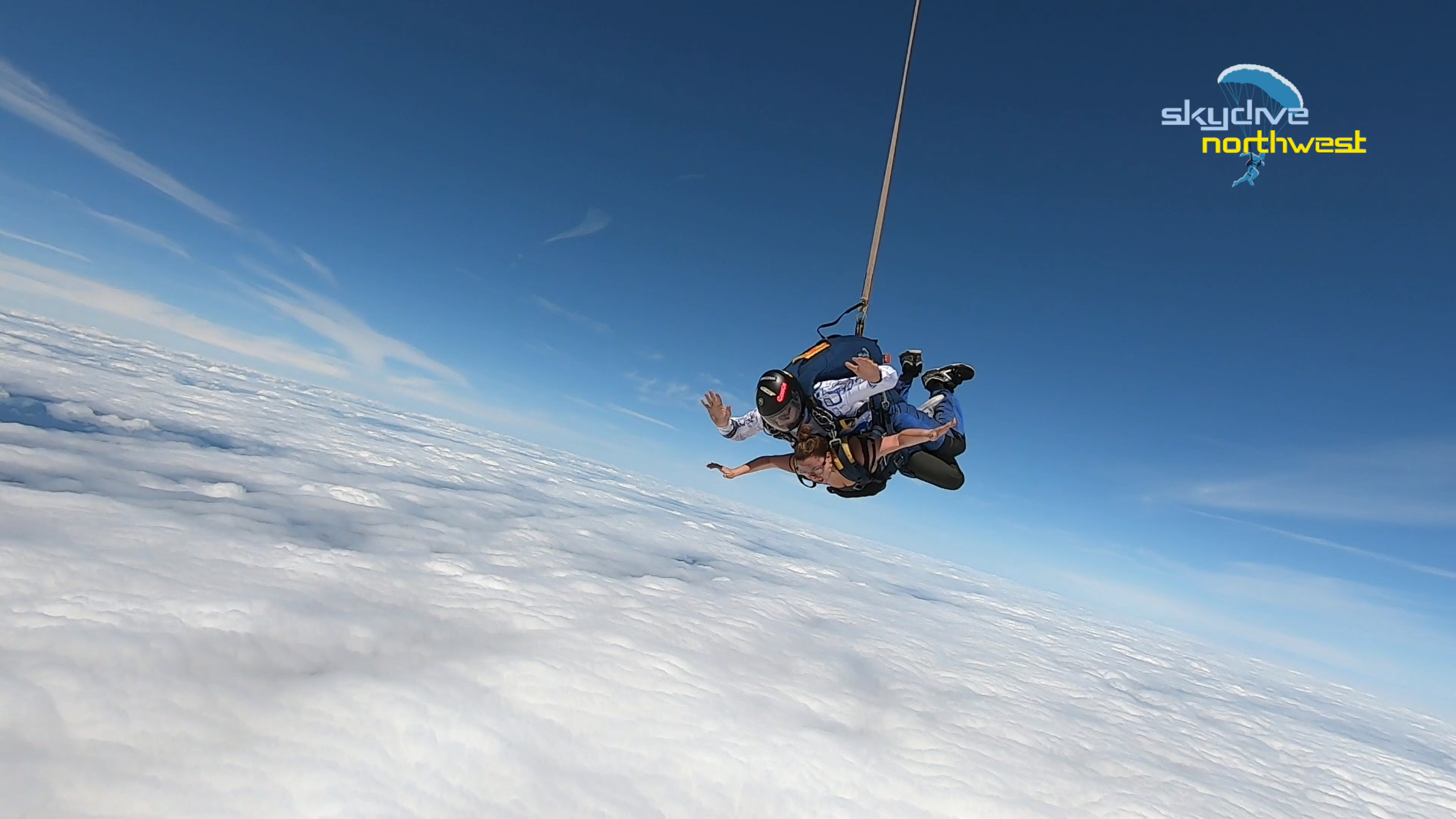 Kate skydives