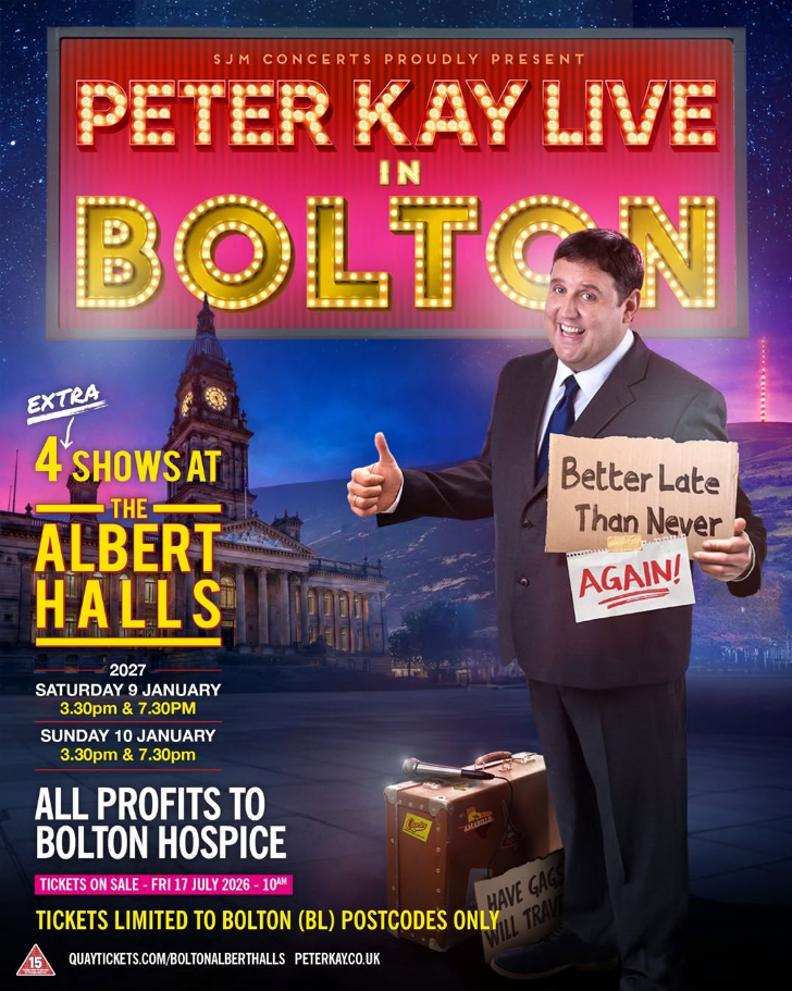 Peter Kay Bolton hospice shows