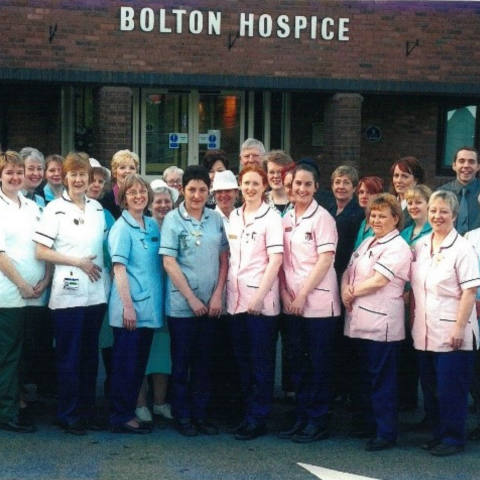 Old photo of hospice team
